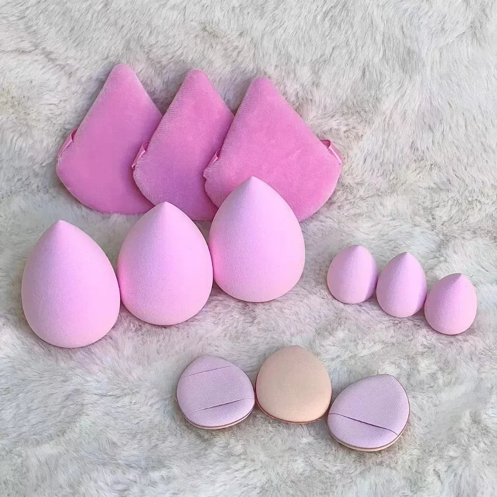 12pcs Triangle Puff Giant Soft Eye/ Base Makeup Egg Soft Cosmetic Puff Foundation Sponges Powder Puff  Portable Cosmetics Tool