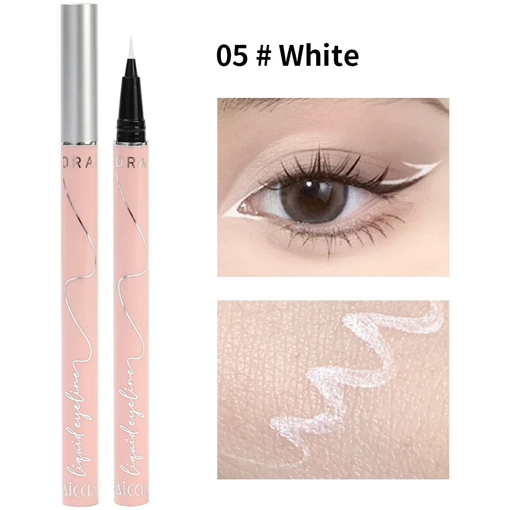 Ultra-thin Waterproof Liquid Eyeliner Korean Makeup for Women Quick Dry Smooth Eye Liner Long Last Lower Eyelash Pen Cosmetics