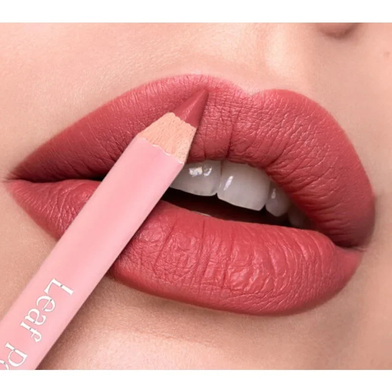 12Color Matte Lipliner Pink Lip Liner Pencil Waterproof Plumping Stain Lipstick Natural Nude  Outline Lips Contour Makeup girl