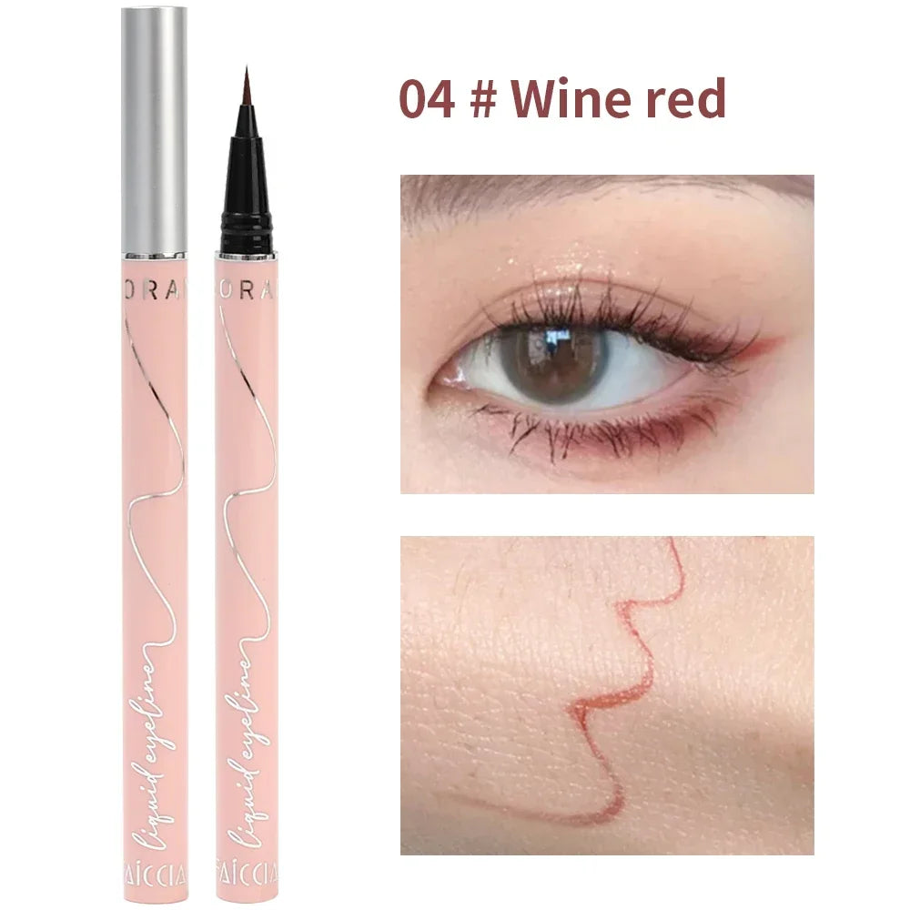 Ultra-thin Waterproof Liquid Eyeliner Korean Makeup for Women Quick Dry Smooth Eye Liner Long Last Lower Eyelash Pen Cosmetics