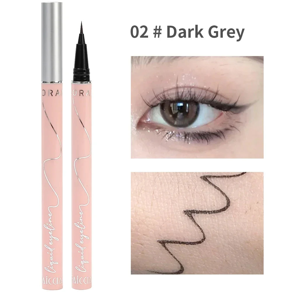 Ultra-thin Waterproof Liquid Eyeliner Korean Makeup for Women Quick Dry Smooth Eye Liner Long Last Lower Eyelash Pen Cosmetics