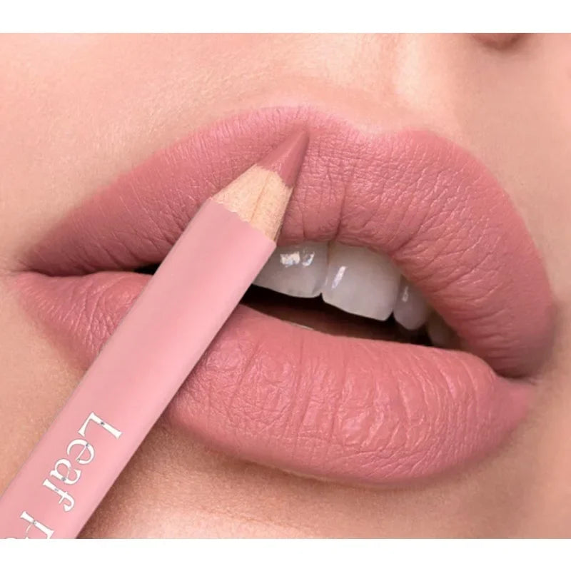 12Color Matte Lipliner Pink Lip Liner Pencil Waterproof Plumping Stain Lipstick Natural Nude  Outline Lips Contour Makeup girl