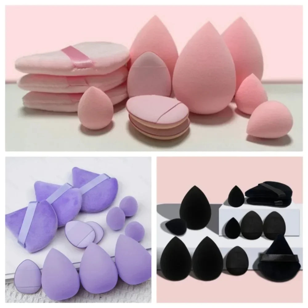 12pcs Triangle Puff Giant Soft Eye/ Base Makeup Egg Soft Cosmetic Puff Foundation Sponges Powder Puff  Portable Cosmetics Tool