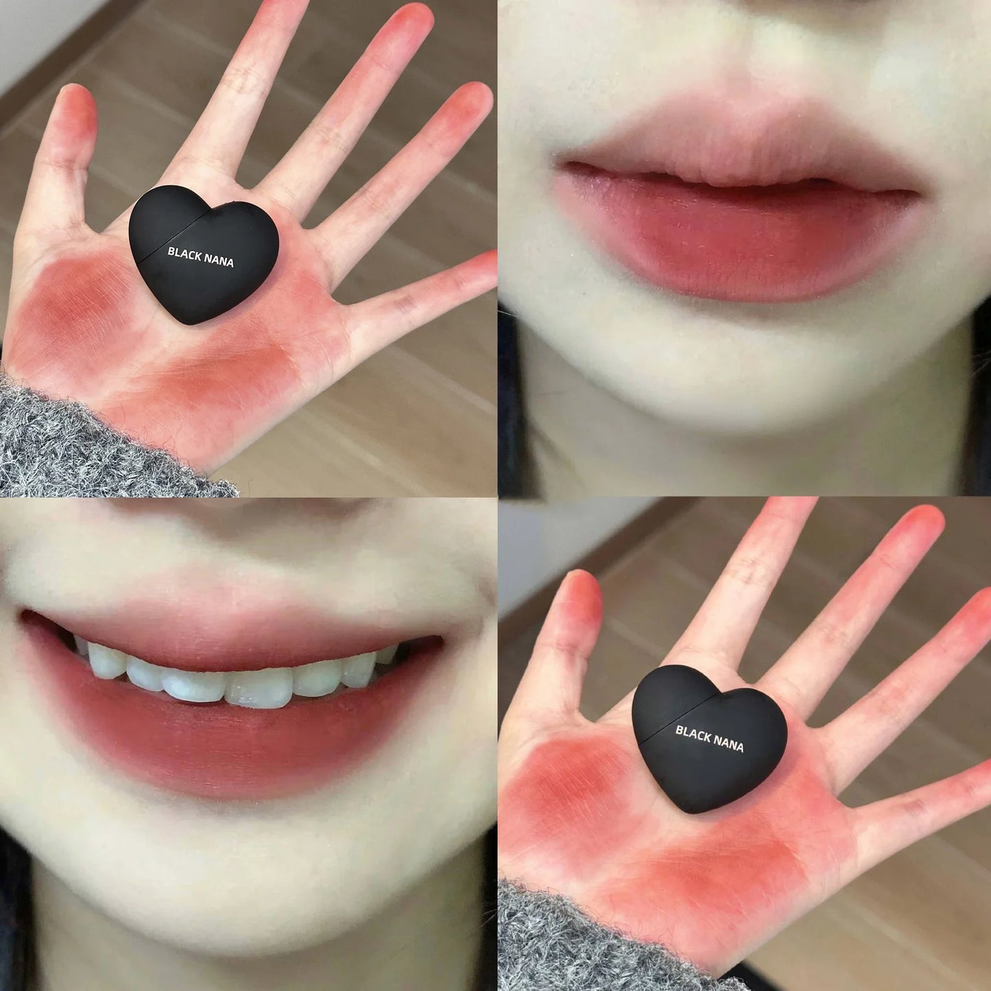 MYHO Heart Shape Mousse Matte Lipstick Liquid Lip Gloss Waterproof Long Lasting Women Heart Lip Tint Student Beauty Cosmetic