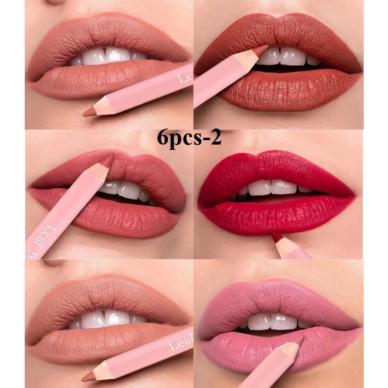 12Color Matte Lipliner Pink Lip Liner Pencil Waterproof Plumping Stain Lipstick Natural Nude  Outline Lips Contour Makeup girl