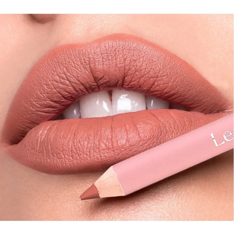 12Color Matte Lipliner Pink Lip Liner Pencil Waterproof Plumping Stain Lipstick Natural Nude  Outline Lips Contour Makeup girl