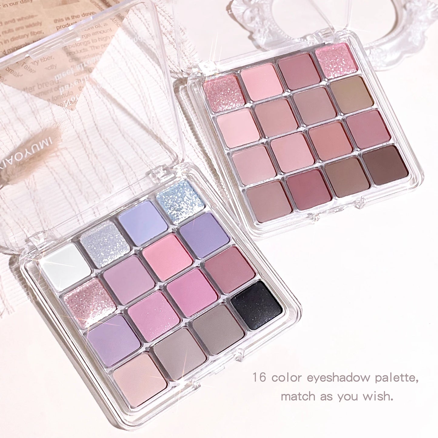 Sixteen-color sunset magic eye shadow plate pearl matte earth color Korean makeup eye shadow