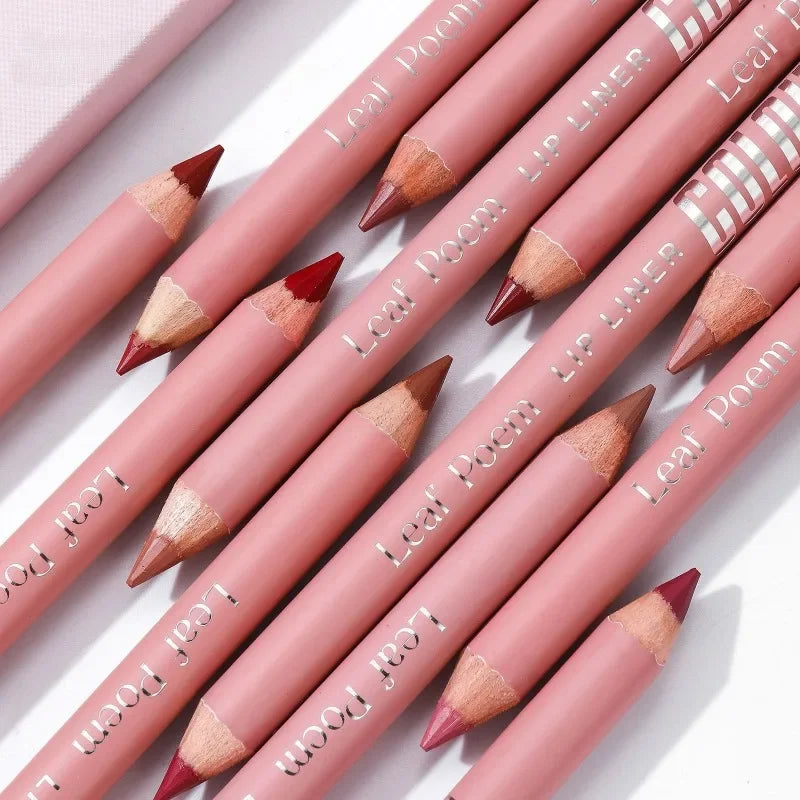 12Color Matte Lipliner Pink Lip Liner Pencil Waterproof Plumping Stain Lipstick Natural Nude  Outline Lips Contour Makeup girl