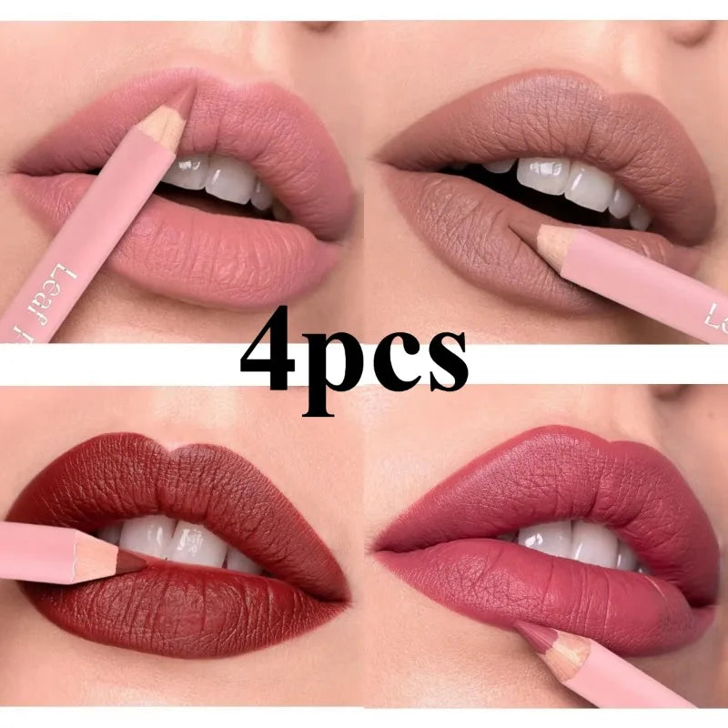 12Color Matte Lipliner Pink Lip Liner Pencil Waterproof Plumping Stain Lipstick Natural Nude  Outline Lips Contour Makeup girl