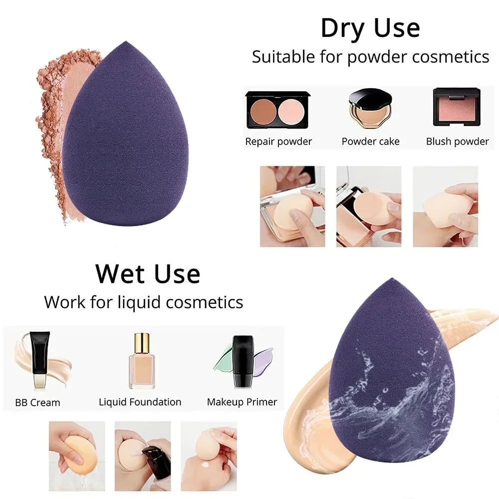 12pcs Triangle Puff Giant Soft Eye/ Base Makeup Egg Soft Cosmetic Puff Foundation Sponges Powder Puff  Portable Cosmetics Tool