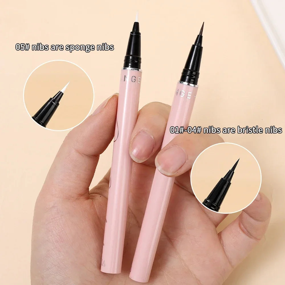 Ultra-thin Waterproof Liquid Eyeliner Korean Makeup for Women Quick Dry Smooth Eye Liner Long Last Lower Eyelash Pen Cosmetics