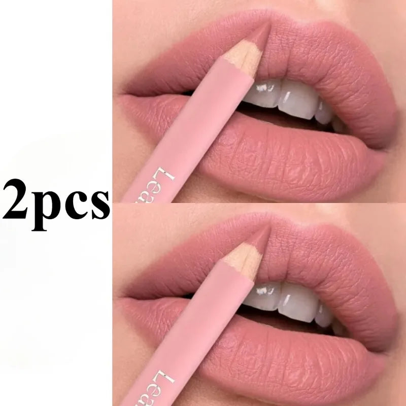 12Color Matte Lipliner Pink Lip Liner Pencil Waterproof Plumping Stain Lipstick Natural Nude  Outline Lips Contour Makeup girl