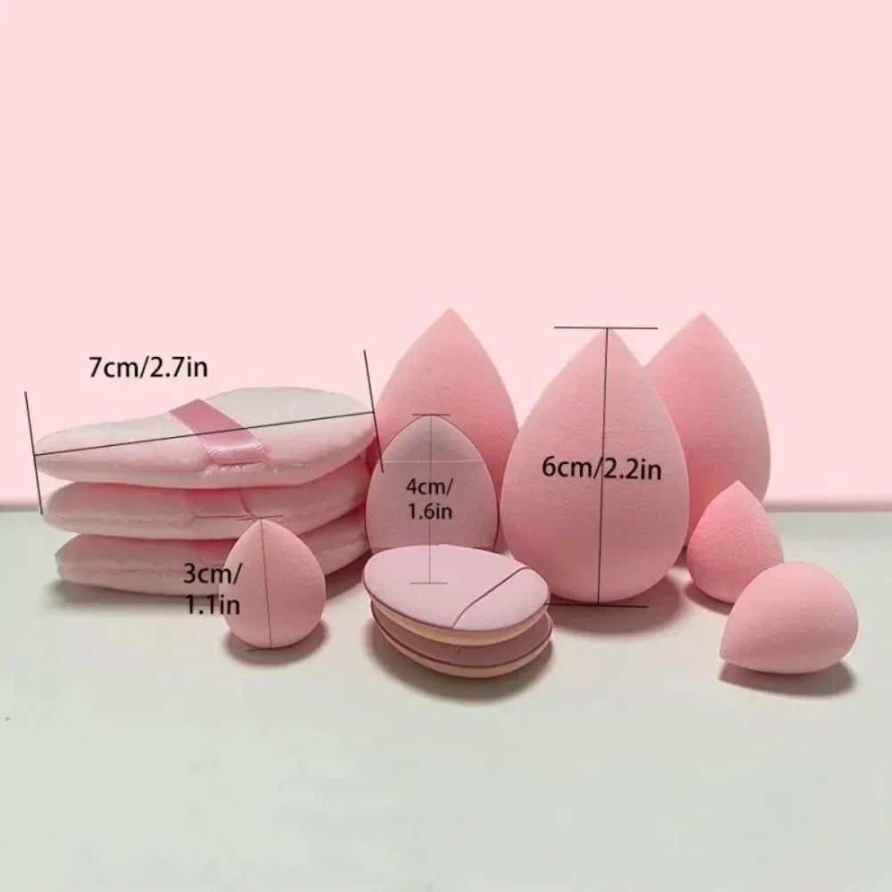 12pcs Triangle Puff Giant Soft Eye/ Base Makeup Egg Soft Cosmetic Puff Foundation Sponges Powder Puff  Portable Cosmetics Tool