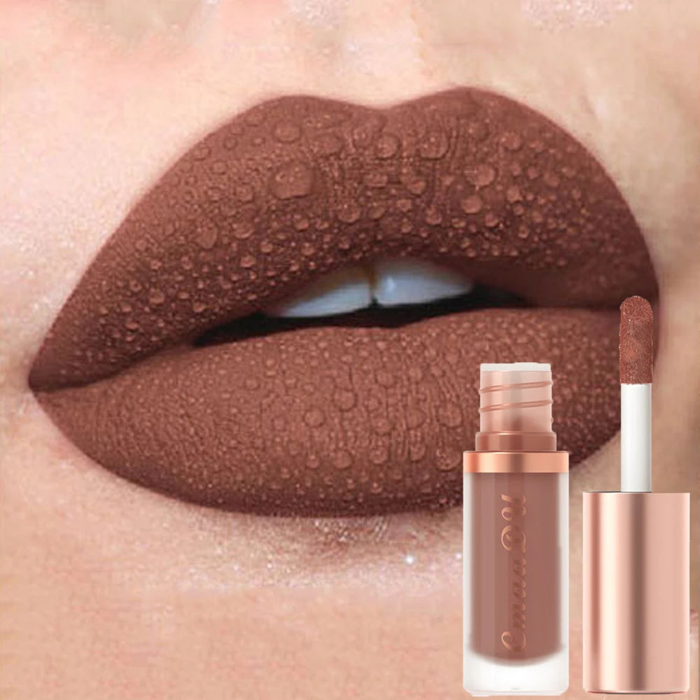 1pcs Waterproof Matte Velvet Lip Glaze Moisturizing Long Lasting Non-stick Cup Not Easy To Fade Lip Gloss Lipstick Makeup